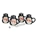 Kitchen & Housewares : BonJour Penguin Set of 4 Mugs with Mini Frother