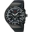 Seiko #SNAD63 Men's Black IP Urethane Strap Streamline Chronograph Alarm Watch