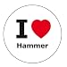 Produkt-Bild: I love Hammer Aufkleber - 6 cm Durchmesser