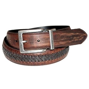 Columbia Mens 35mm Genuine Reversible Leather Laced Belt