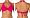 SUNSETS Rose Underwire Twist Halter 32D top only