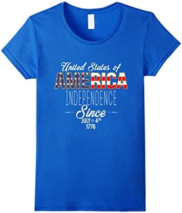Women's independent t shirt - america shirt - god bless america Medium Royal Blue