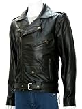 Xport Designs Mens Black Timeless Biker Leather Jacket