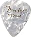 Fender 351 Premium Celluloid Guitar Picks, 12 Pack, White Moto, Medium