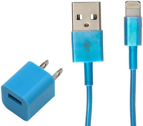 iPhone 6 charger, Apple Mfi Certified, 3 ft Lightning Cable 8 Pin Data Sync and USB Charger Cord Wall Dock iPhone 6 6 Plus 5s 5c 5, iPad Air Air 2 mini 2 3, iPad, iPod touch 5th 7th gen (Blue)