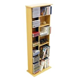 CLAREMONT - CD DVD Blu-ray Video Multimedia Storage Unit - Beech