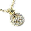 Small Delicate Crystal Peace Sign Pendant Necklace Fashion Jewelry