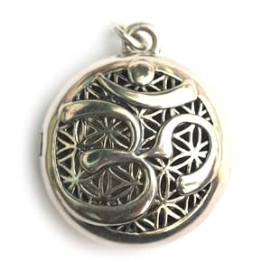 Aromatherapy Jewelry- Scent Chamber- OM, Pendant , Alloy