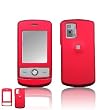 LG CU720 Shine Cell Phone Red Rubber Feel Protective Case Faceplate Cover