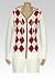 Apparel : Cotton Knit Argyle Zip Cardigan