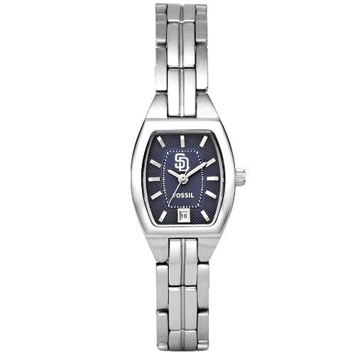 Fossil San Diego Padres Ladies Stainless Steel Cushion Watch