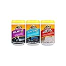 ArmorAll Clean-Up, Tech &amp; Screen, Carpet &amp; Upholstery Mini Car Care Cleaning Wipes Kit