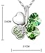 KATGI Fashion White Gold Plated Austrian Crystal Lucky Four Leaf Clover Pendant Necklace