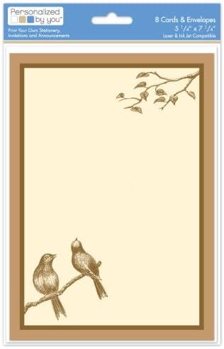 The Paper Company, 2009206, Brown Bird A7 Invite