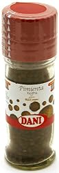 "BLACK PEPPER" (Spices) "SPAIN", Black Pepper with Grinder Attached Packaged in Glass Jar, 90g. "Dani"