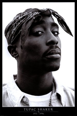 Cover image : Tupac Shakur (1971-1996, B&W) Music Poster Print - 24x36 Poster Print, 24x36 Poster Print, 24x36