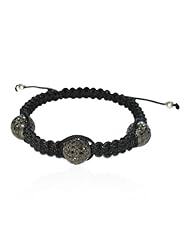 925 Sterling Silver 3.12ct Diamond Macrame Beads Bracelet Handmade Jewelry