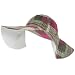 New Cotton Plaid Floppy Beach Hat Blue Reversible White