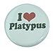 A&T Designs Unisex - I Love Platypus 1.25