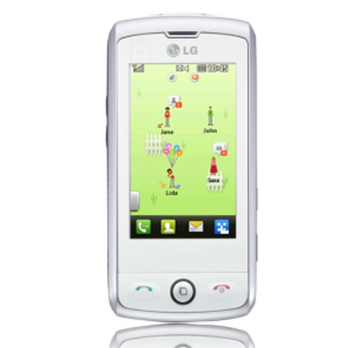 LG GW525 Calisto Quad-Band GSM Cell Phone with QWERTY Slider Keypad, Full Touch Display, 3 MP Camera --International Version with Warranty (White)