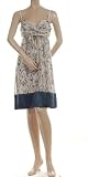 BCBG BLUE SILK PRINT CINCHED BABYDOLL DRESS NEW 8