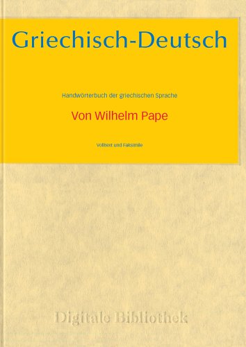 Pape: Griechisch-Deutsch