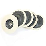 [ AW-Net ] どんどん使える フェルトバフ 100mm 粗目 細目 選択可能 業務用 汎用 鏡面加工 ディスクサンダー 研磨 グラインダー フェルト ディスク バフ　[ 細目5枚 ]