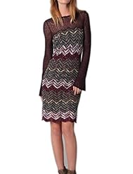 Scoop Neck Acrylic/Cotton/Linen/Nylon/Rayon/Spandex/Wool/Knit Long Sleeves Chevron Print Sweater  Dress