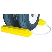 Tigerchocks AC3515-S Urethane Lightweight Commercial Aviation Wheel Chock, Yellow, 15" Length, 5" Width, 3" Height