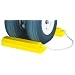 Tigerchocks AC3515-RP-P Urethane Lightweight Commercial Aviation Wheel Chock with Rubber Base, Yellow, 15" Length, 5" Width, 3.25" Height (Pair)