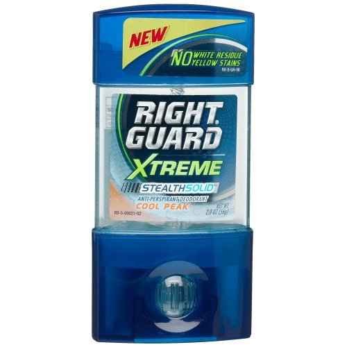 Right Guard Extreme Stealth Solid Anti-perspirant & Deodorant, Cool Peak, 2-ounce Tubes (Pack of 5)