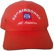 ARMY - 82nd Airborne - Military Gear - Orange Baseball Cap / Hat One Size Fits Most