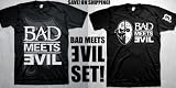 EMINEM BAD MEETS EVIL T-SHIRTS SET - 2 EMINEM SHIRTS FOR PRICE OF 1 SHIPPING - BAD MEETS EVIL MASK TEES - EMINEM BAD MEETS EVIL T-SHIRT SET