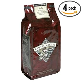 Coffee Masters Flavored Coffee, Hazlenut, Ground, 12-Ounce Bags (Pack of 4)