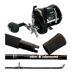Okuma Convector 45D / Blue Diamond Trolling Rod Combo Rod: 8' Heavy (BDC 802H)
