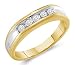Men's Diamond Wedding Ring 10k Yellow Gold Engagement Band (1/4 Carat), Size 11