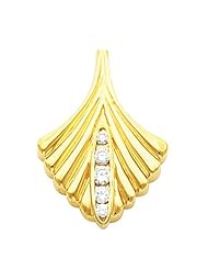 18K Yellow Gold Diamond Pendant - 0.23 Ct. -- LIFETIME WARRANTY