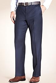 Sartorial Pure Wool Flat Front Flannel Trousers