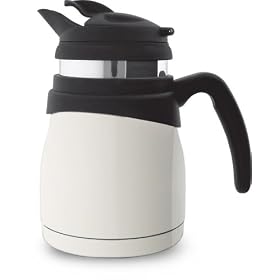 Timolino 20 oz. Travette Tea Pot, pearl white