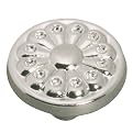 Satin Nickel Circular Fan Design Drawer Knobs - Set of 8