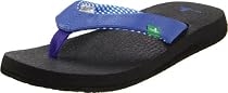 Sanuk Women's Yoga Mat Flip Flop,Electric Blue,10 M US