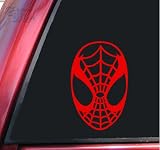 Spiderman Face Spidey Mask Vinyl Decal Sticker - Red