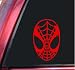 Search : Spiderman Face Spidey Mask Vinyl Decal Sticker - Red