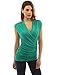 PattyBoutik Women's Ruched V Neck Sleeveless Blouse