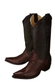Resistol Ranch 'M3165' Crocodile Belly Cowboy Boots Mens - Cigar