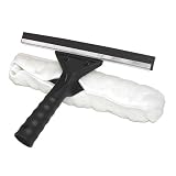 Combo Squeegee/Microfiber Scrubber - Black Handle