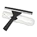 Combo Squeegee/Microfiber Scrubber - Black Handle