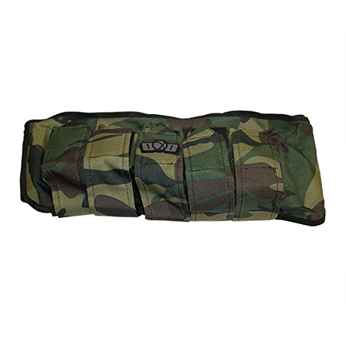 Paintball 5 Tubes 140 round Pods Ball Hauler Slam Pack Harness Woodland Camo woodsball scenario