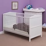 Saplings Gemma Nursery Cot Bed White 140x69 cm (Mattress Not