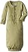 L'ovedbaby Unisex-Baby Newborn Organic Gown, Sage, 0/3 Months